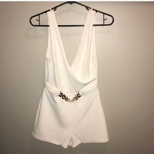 White envelope style romper